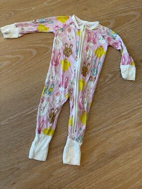 Little Sleepies Easter Bunnies Chicks Zippy | Pink | 0-3 Months